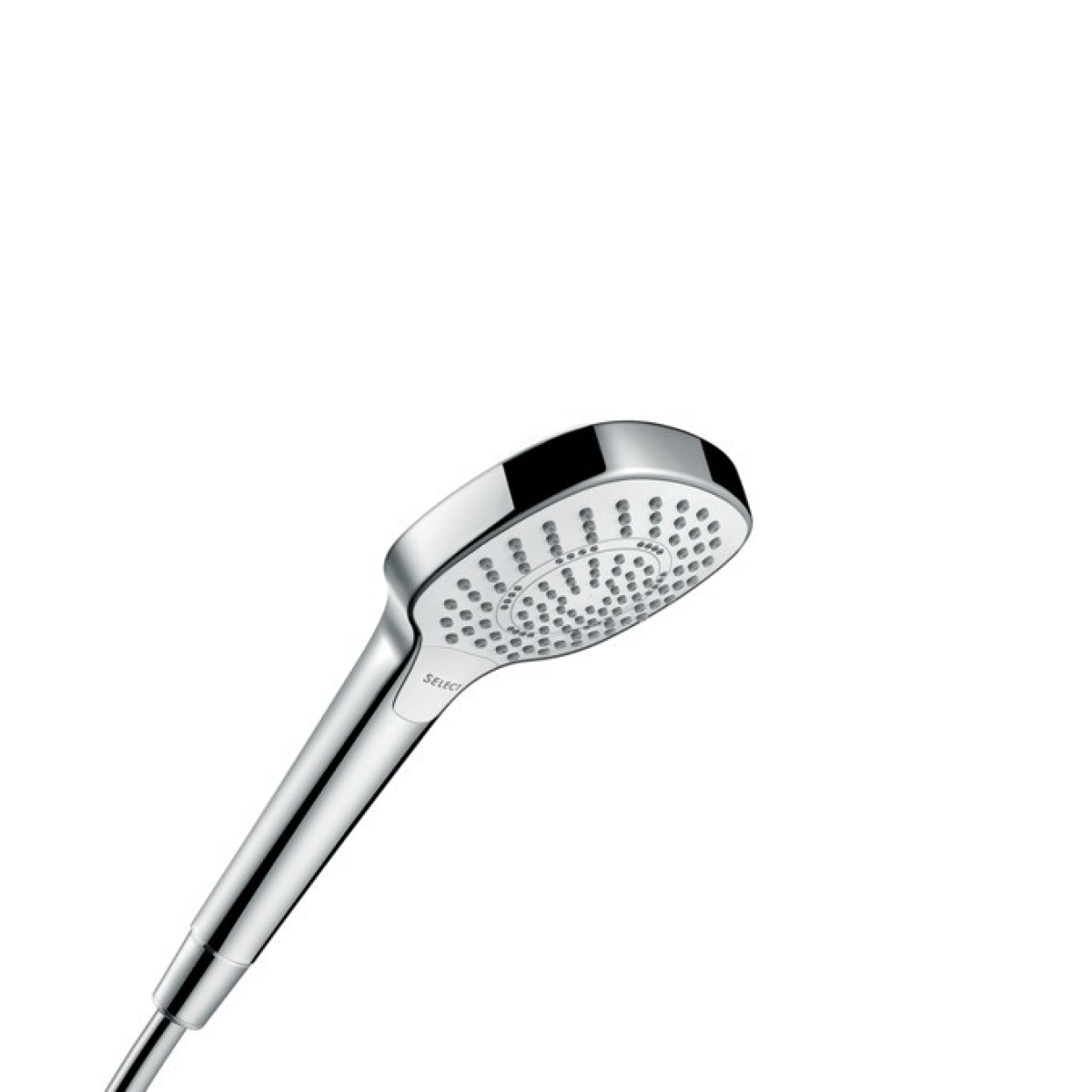 Hansgrohe 26810400 Croma Select E 三速按摩花灑頭 (白色/鍍鉻)